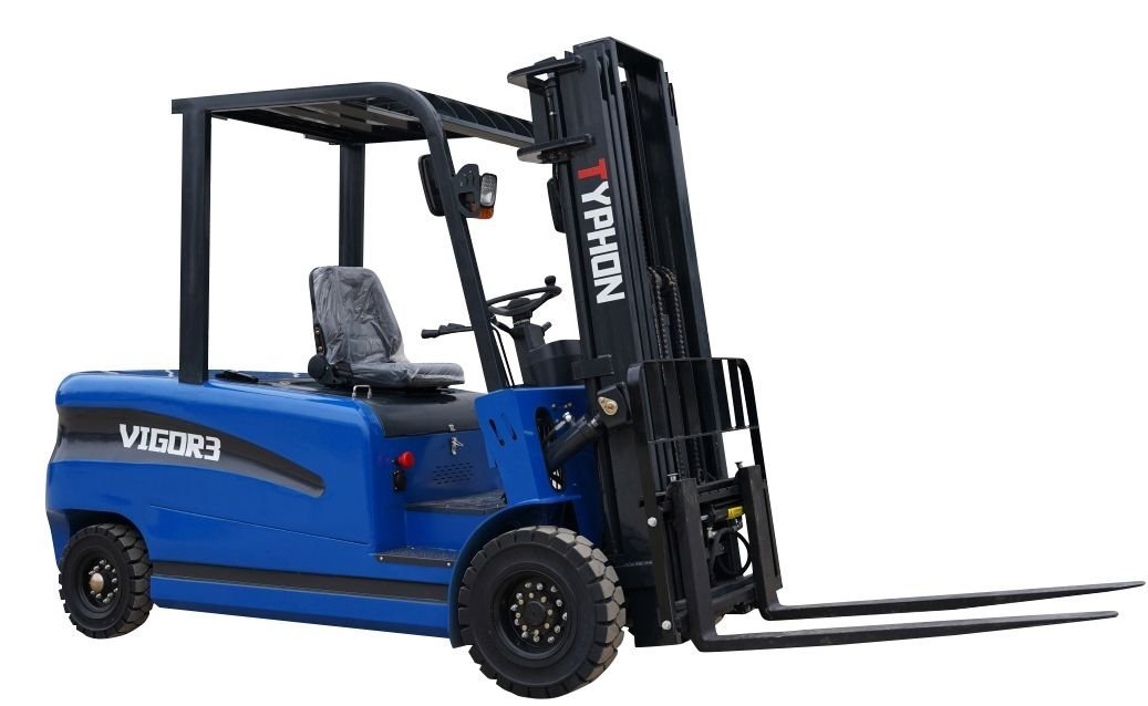 New 2025 TYPHON VIGOR 3.0 Blue Electric Forklift 3 Ton Lifter Lift Truck Jitney Hi-Lo