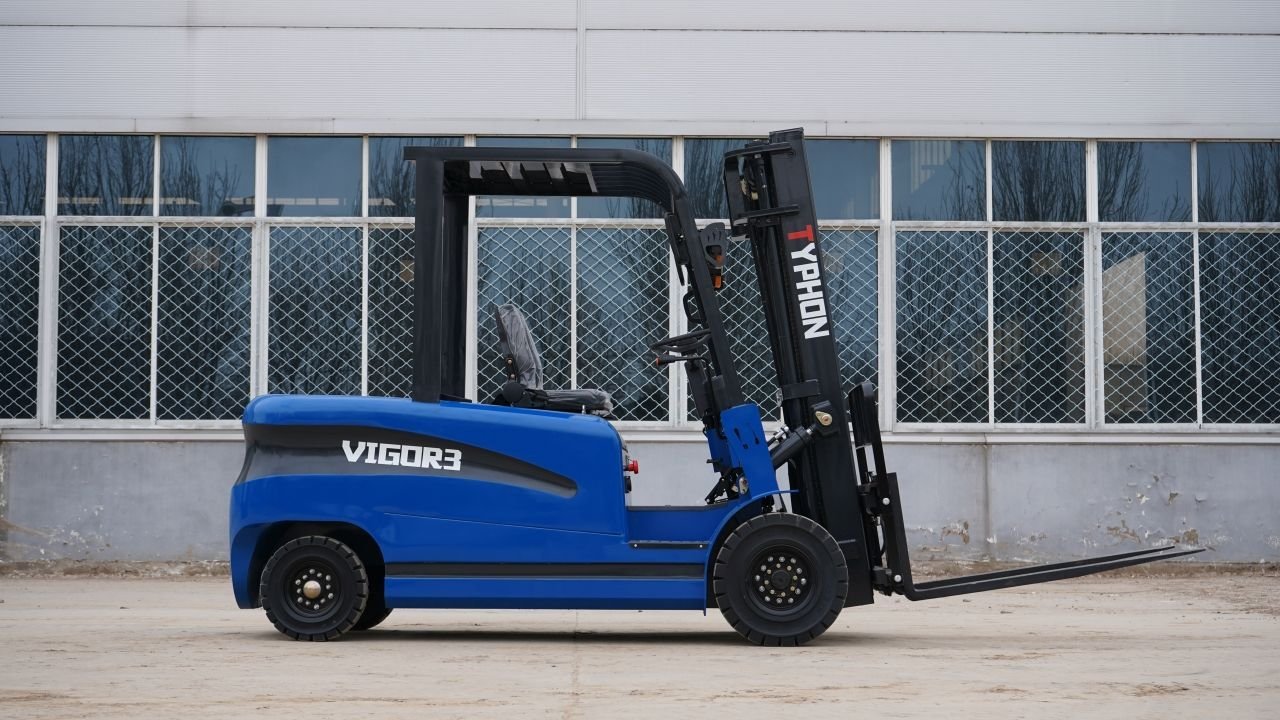 New 2025 TYPHON VIGOR 3.0 Blue Electric Forklift 3 Ton Lifter Lift Truck Jitney Hi-Lo