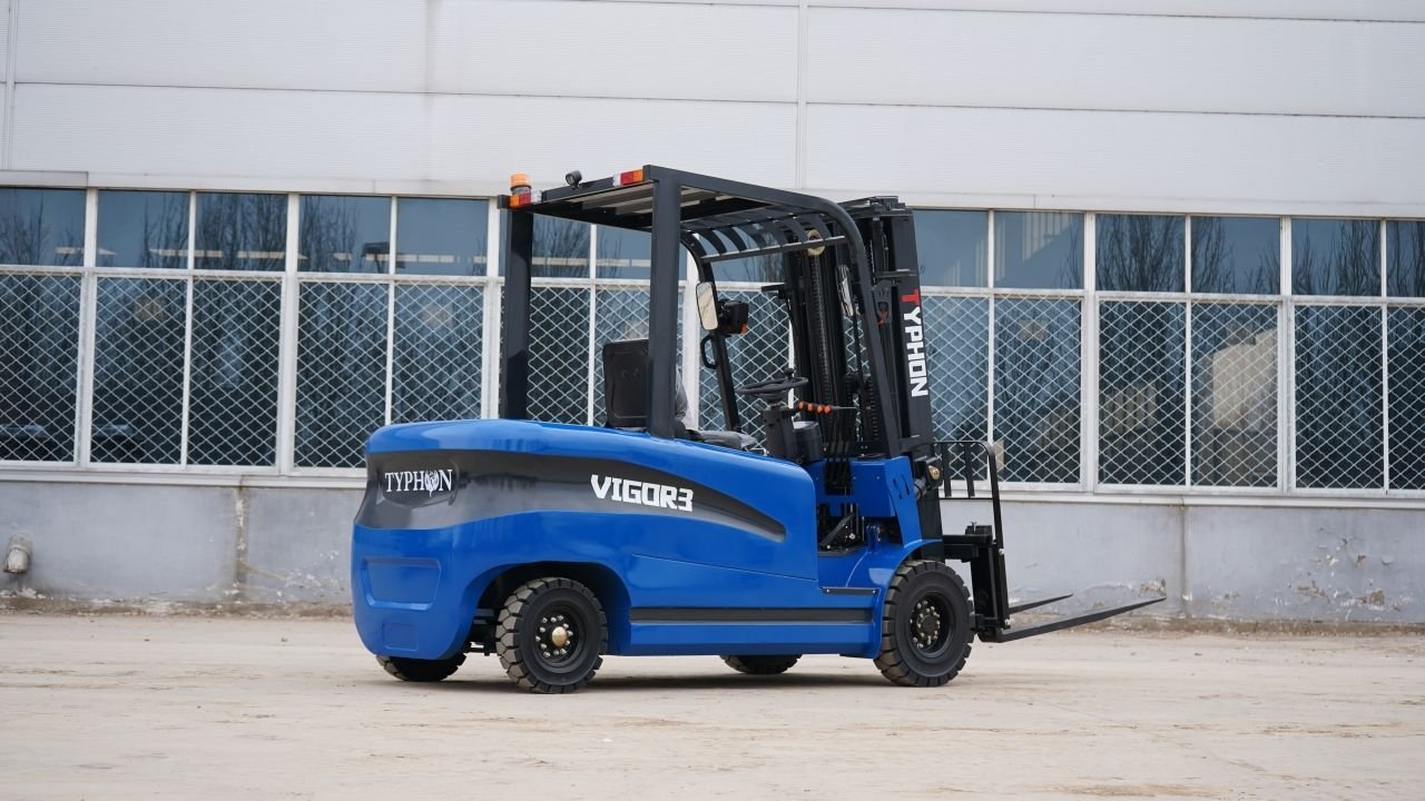 New 2025 TYPHON VIGOR 3.0 Blue Electric Forklift 3 Ton Lifter Lift Truck Jitney Hi-Lo