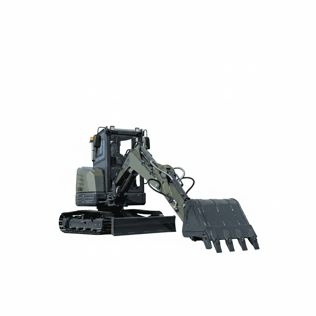 TYPHON KUVUO 4.0 four ton cabin mini excavator w Kubota D1703 Diesel engine Metal Tracks, Boom Swing, AC Heater, Hydraulic Control