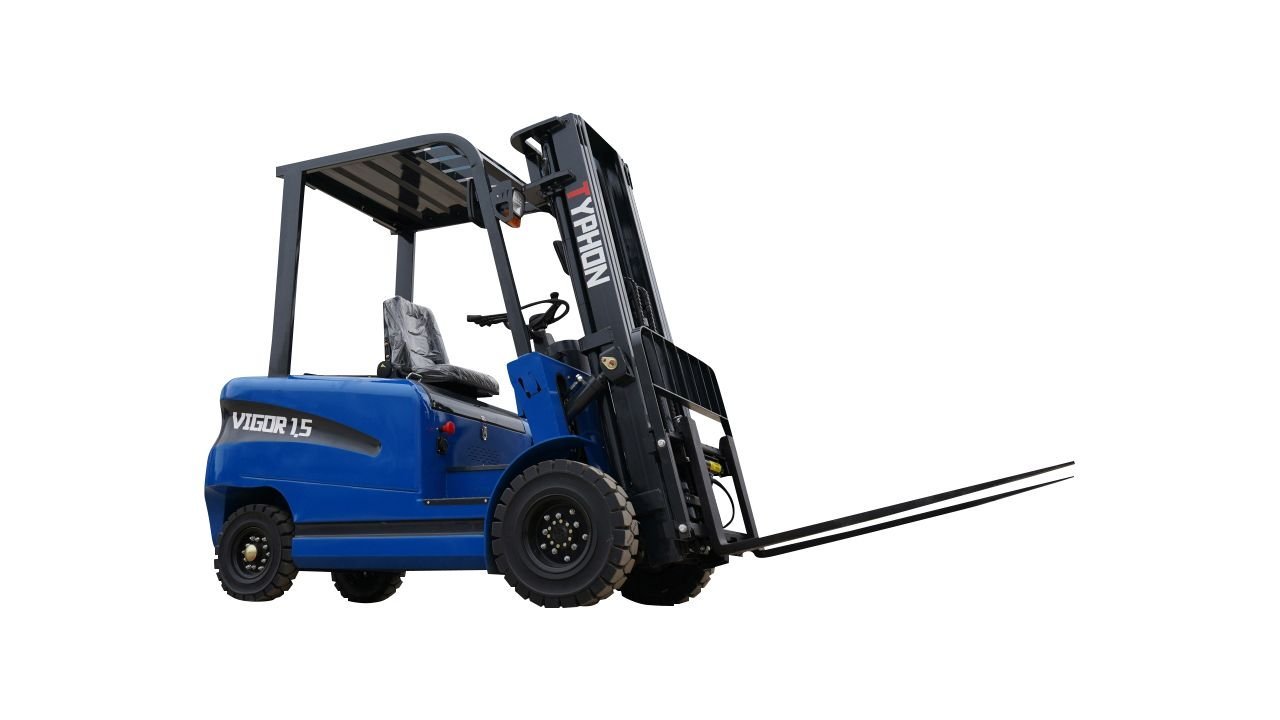New 2025 TYPHON VIGOR 1.5 Blue Electric Forklift 1.5 Ton Lifter Lift Truck Jitney Hi-Lo
