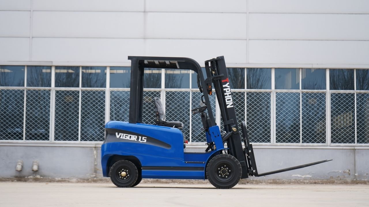 New 2025 TYPHON VIGOR 1.5 Blue Electric Forklift 1.5 Ton Lifter Lift Truck Jitney Hi-Lo