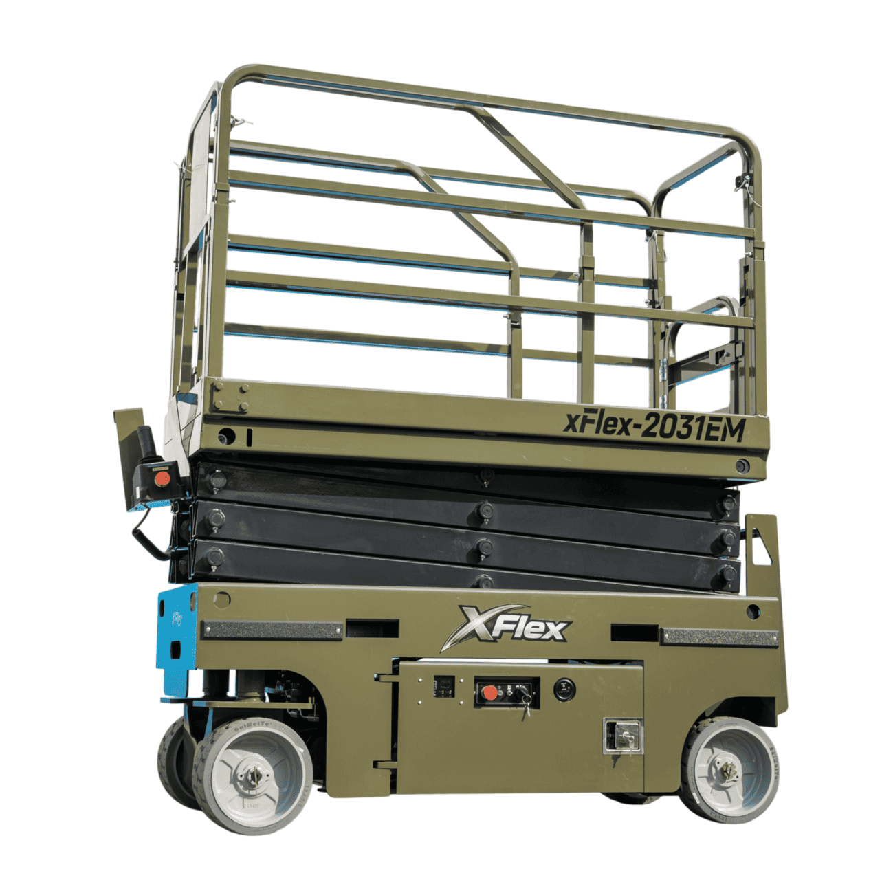 TYPHON xFLEX-2031EM 1.2 Ton Electric Mini Scissor Lift with 20ft Max Platform Height and 19.7″ Platform Extend