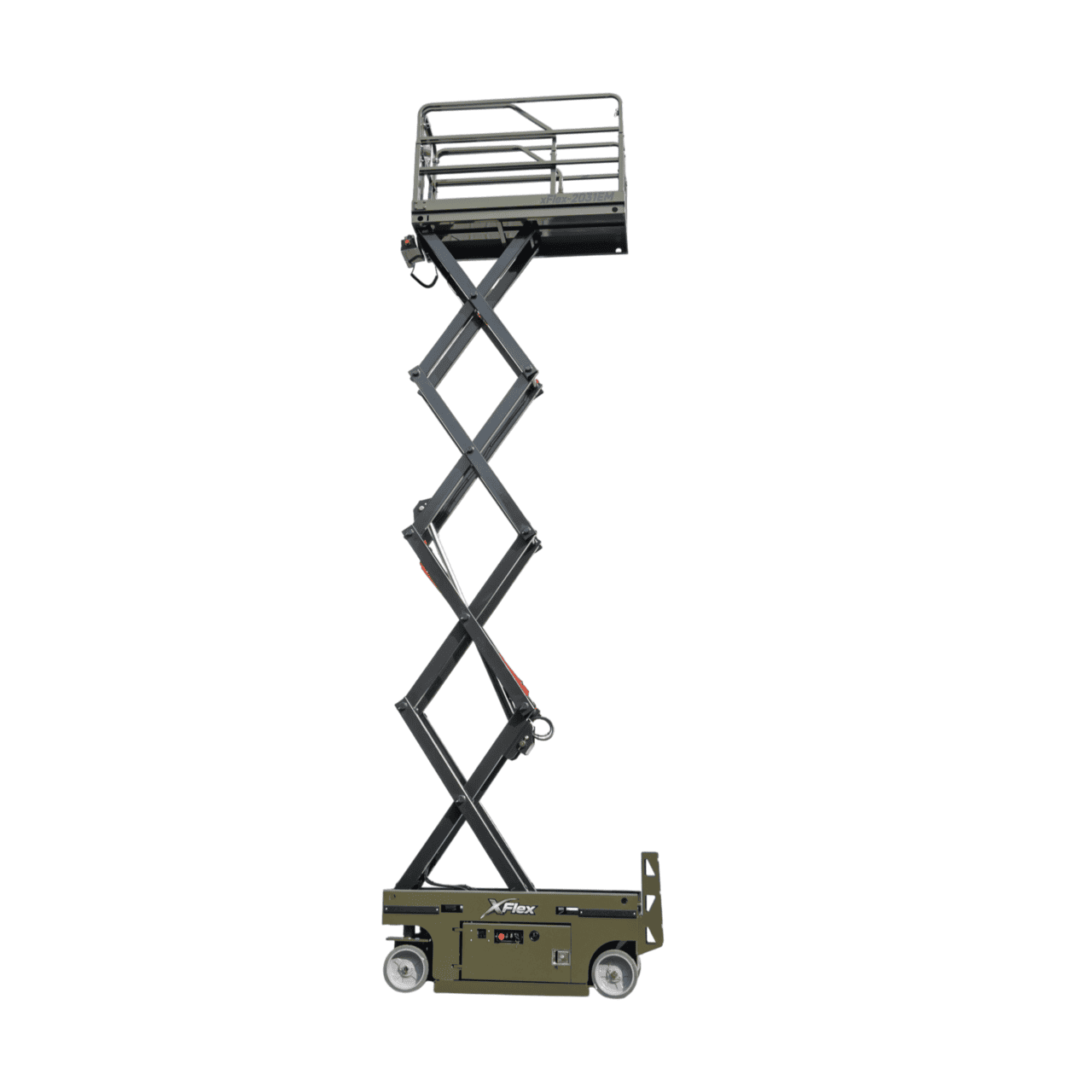 TYPHON xFLEX-2031EM 1.2 Ton Electric Mini Scissor Lift with 20ft Max Platform Height and 19.7″ Platform Extend