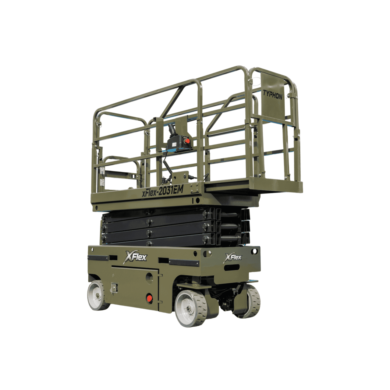 TYPHON xFLEX-2031EM 1.2 Ton Electric Mini Scissor Lift with 20ft Max Platform Height and 19.7″ Platform Extend