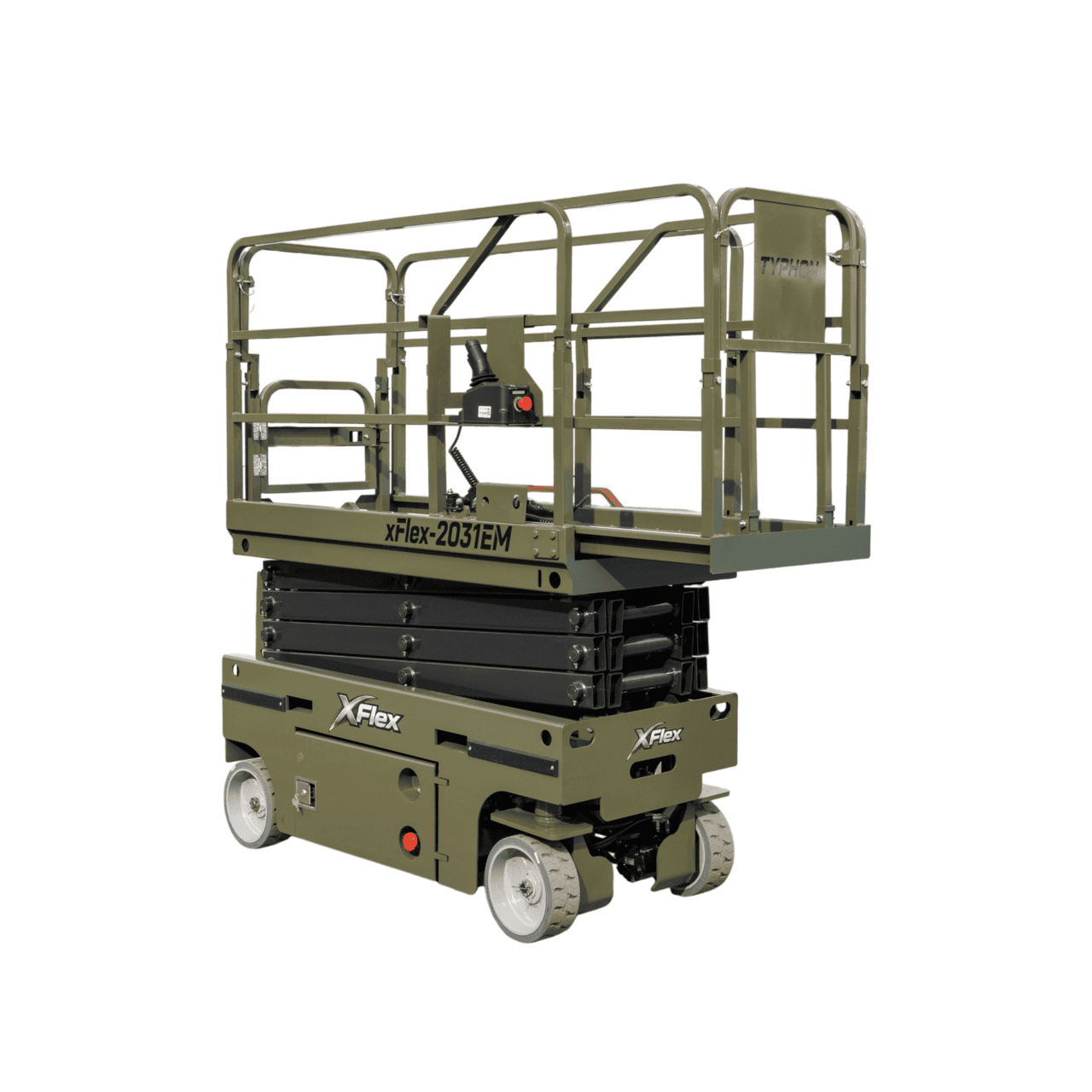 TYPHON xFLEX-2031EM 1.2 Ton Electric Mini Scissor Lift with 20ft Max Platform Height and 19.7″ Platform Extend