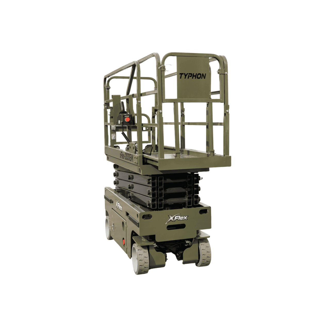 TYPHON xFLEX-2031EM 1.2 Ton Electric Mini Scissor Lift with 20ft Max Platform Height and 19.7″ Platform Extend