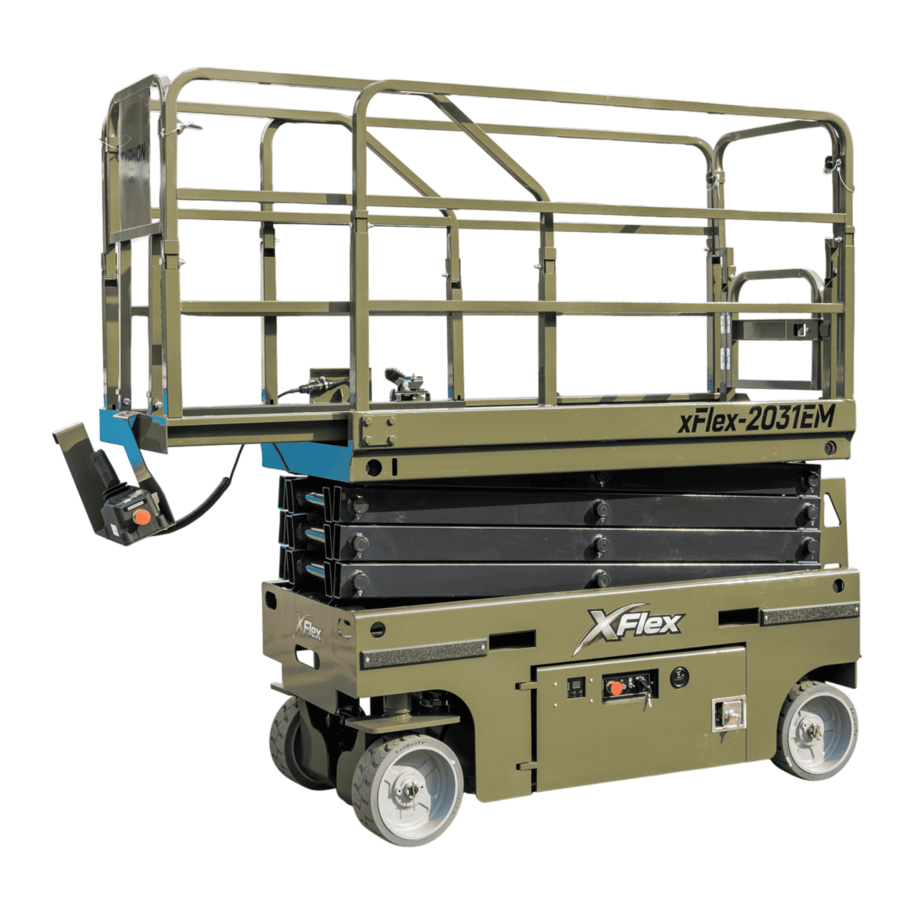 TYPHON xFLEX-2031EM 1.2 Ton Electric Mini Scissor Lift with 20ft Max Platform Height and 19.7″ Platform Extend