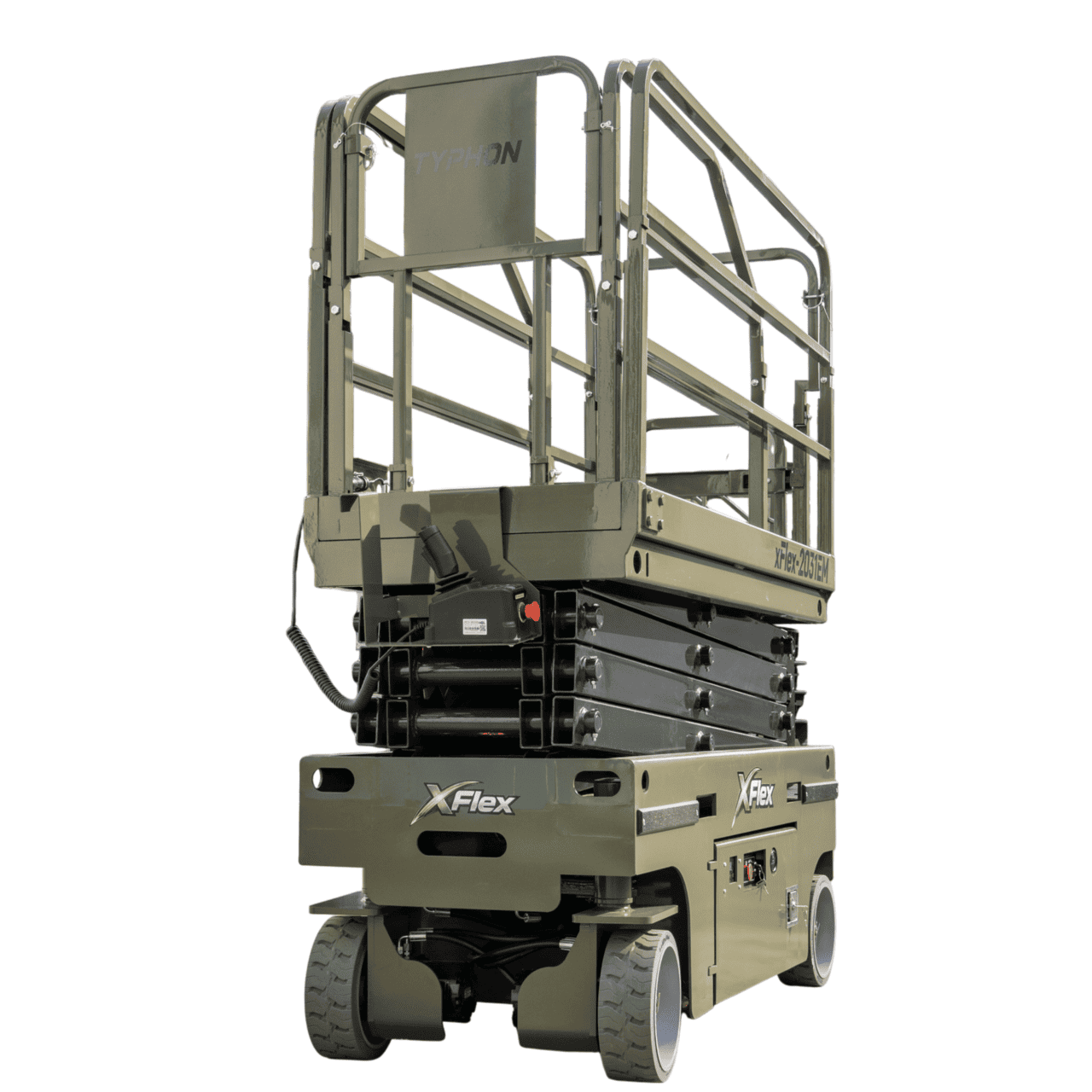 TYPHON xFLEX-2031EM 1.2 Ton Electric Mini Scissor Lift with 20ft Max Platform Height and 19.7″ Platform Extend