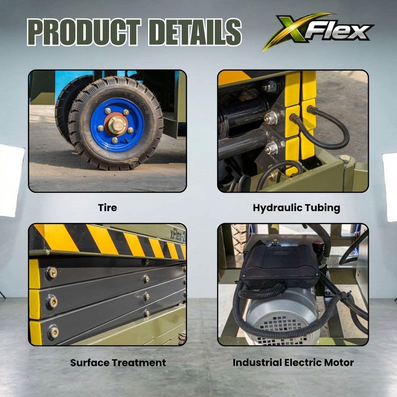 TYPHON xFlex-2037W Walk-Behind Scissor Lift comes with 20ft Working Height and Manual outriggers 1102 lbs load capacity 110V Electric