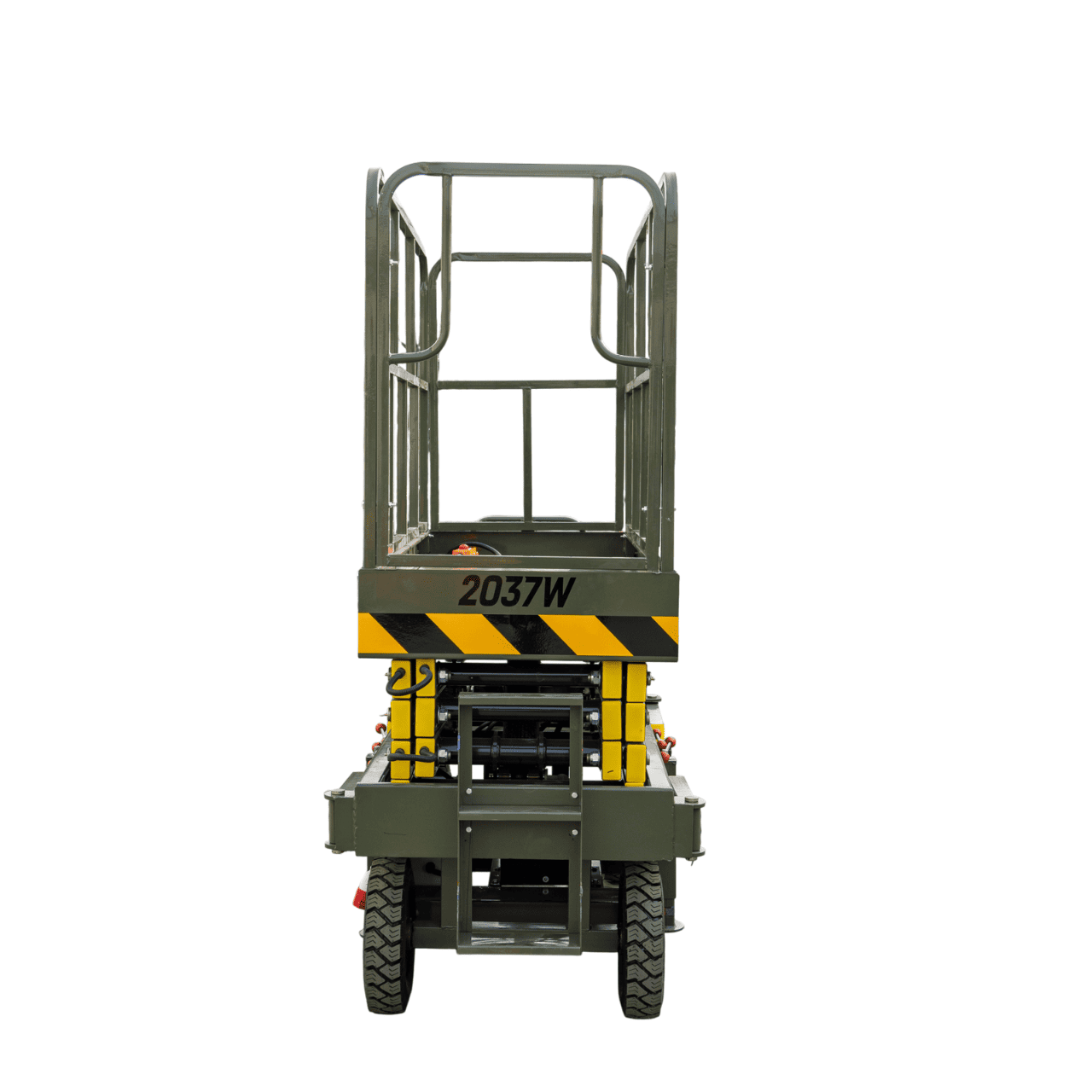 TYPHON xFlex-2037W Walk-Behind Scissor Lift comes with 20ft Working Height and Manual outriggers 1102 lbs load capacity 110V Electric