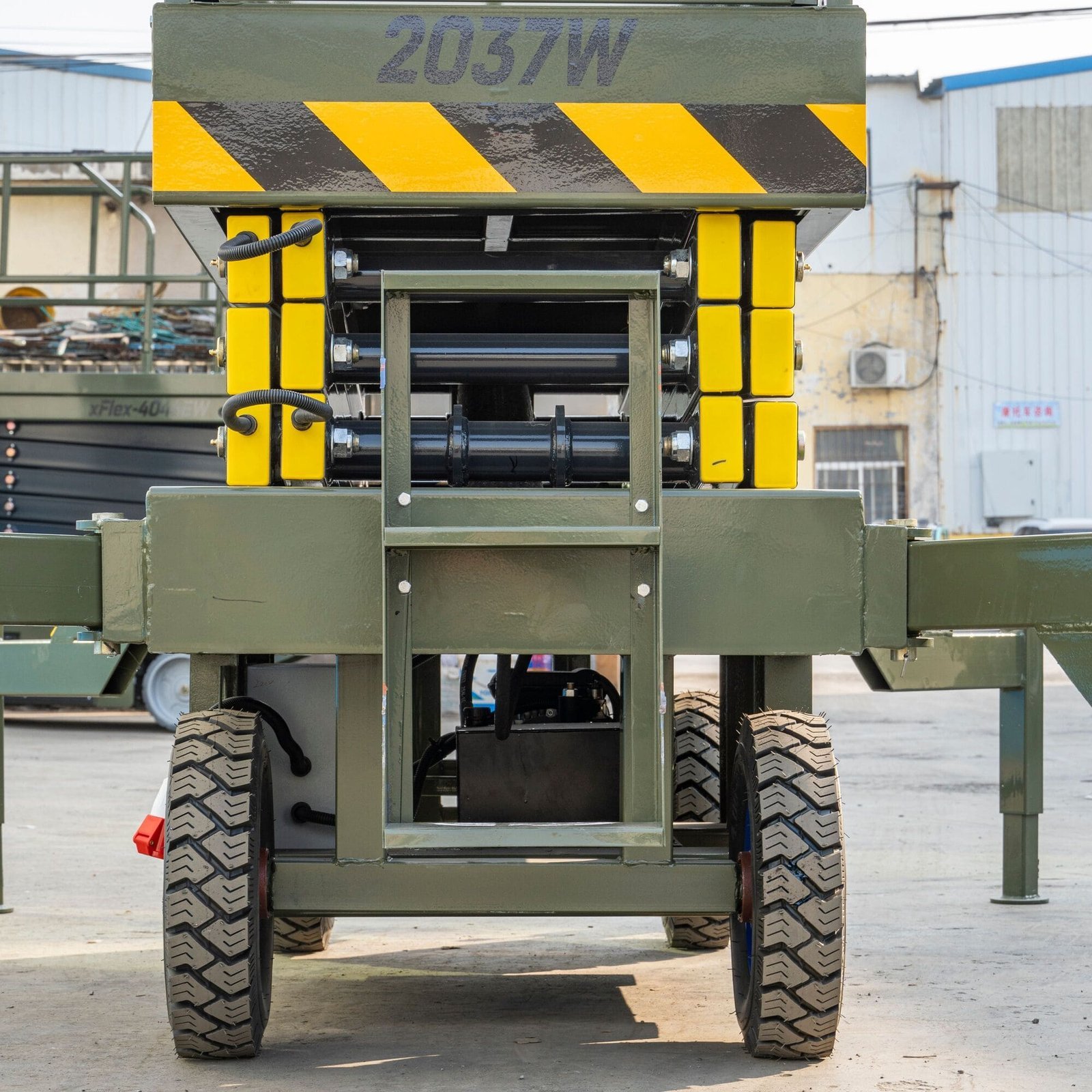 TYPHON xFlex-2037W Walk-Behind Scissor Lift comes with 20ft Working Height and Manual outriggers 1102 lbs load capacity 110V Electric