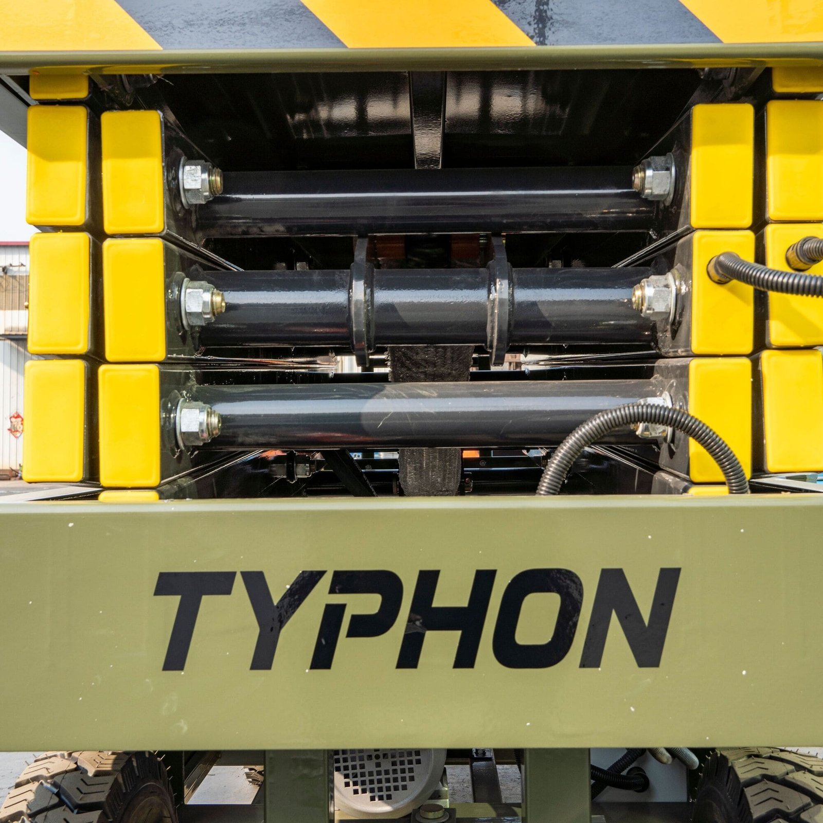 TYPHON xFlex-2037W Walk-Behind Scissor Lift comes with 20ft Working Height and Manual outriggers 1102 lbs load capacity 110V Electric
