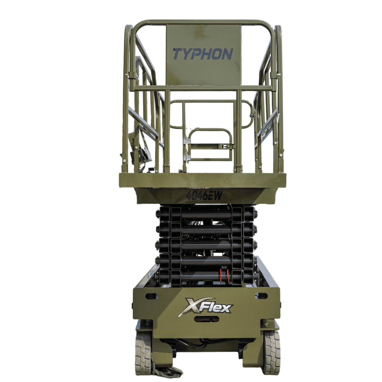 TYPHON xFlex-4046EW Electric Wheel Scissor Lift 2.6 Ton operating weight and 40ft platform height with 705lbs Load Capacity