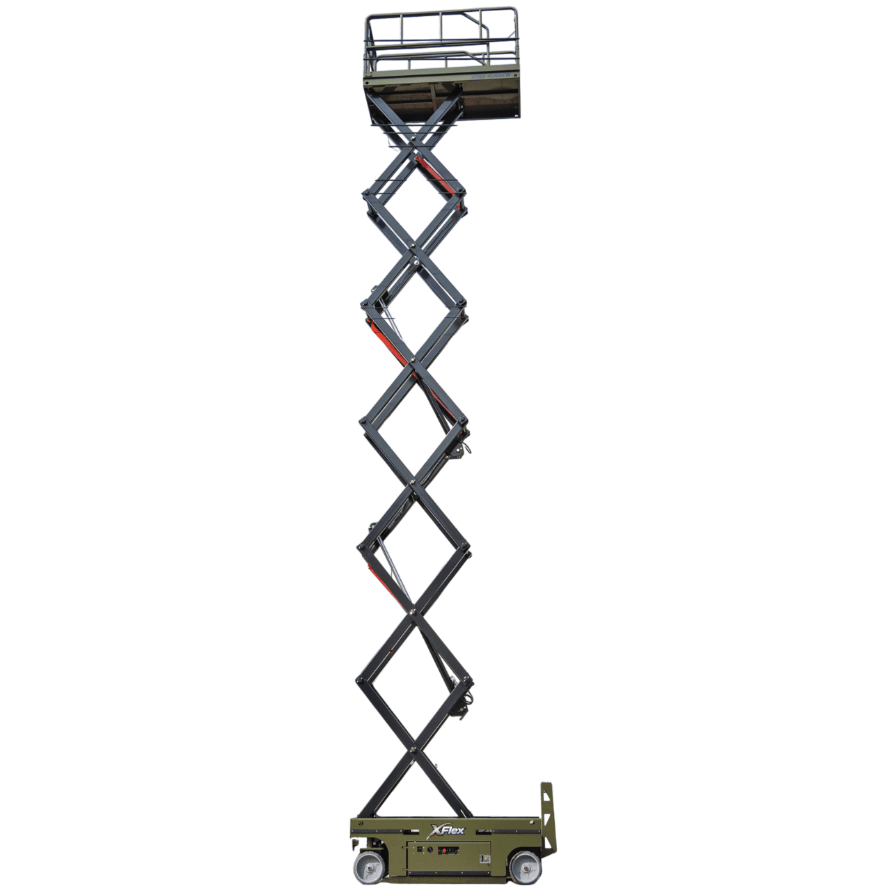 TYPHON xFlex-4046EW Electric Wheel Scissor Lift 2.6 Ton operating weight and 40ft platform height with 705lbs Load Capacity
