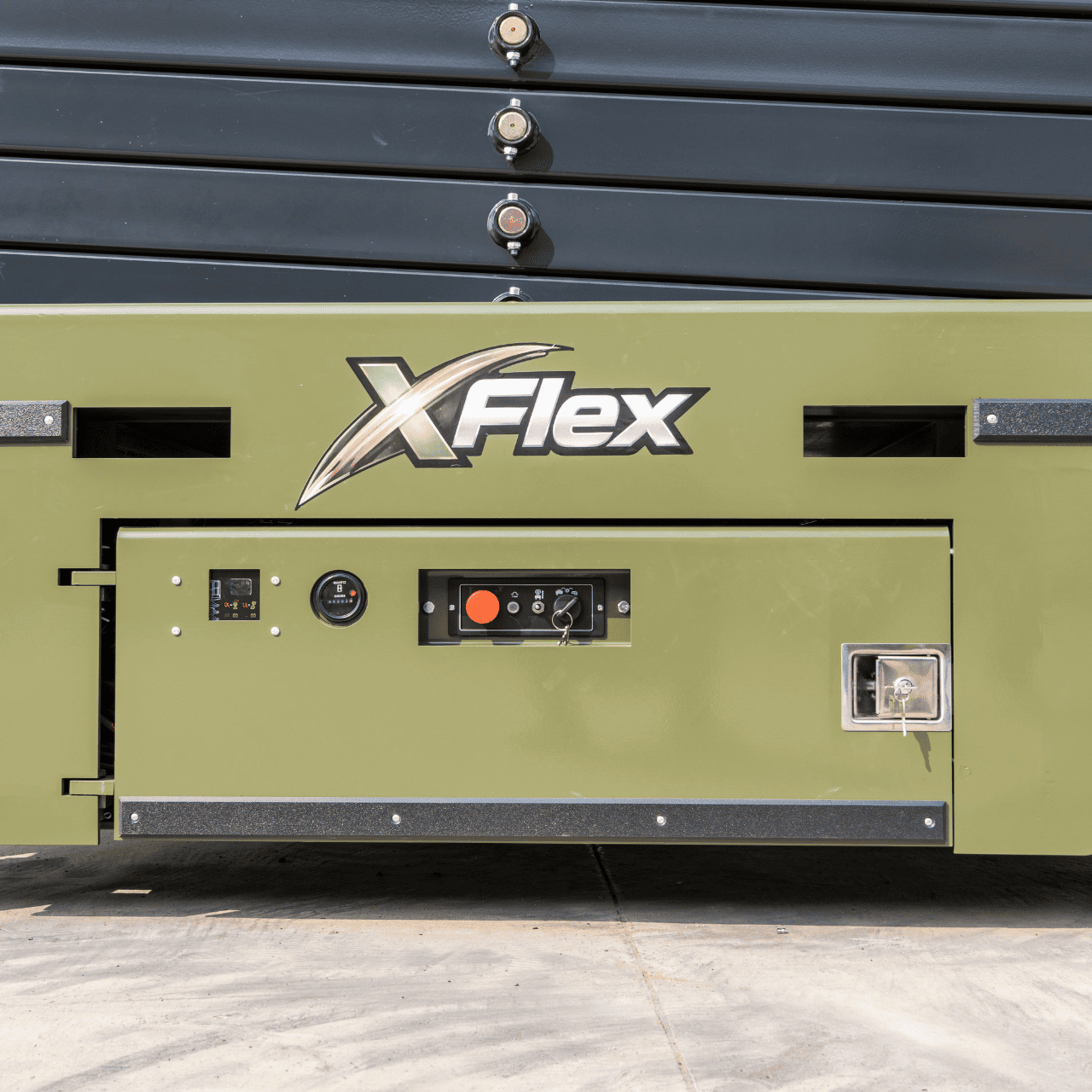 TYPHON xFlex-4046EW Electric Wheel Scissor Lift 2.6 Ton operating weight and 40ft platform height with 705lbs Load Capacity