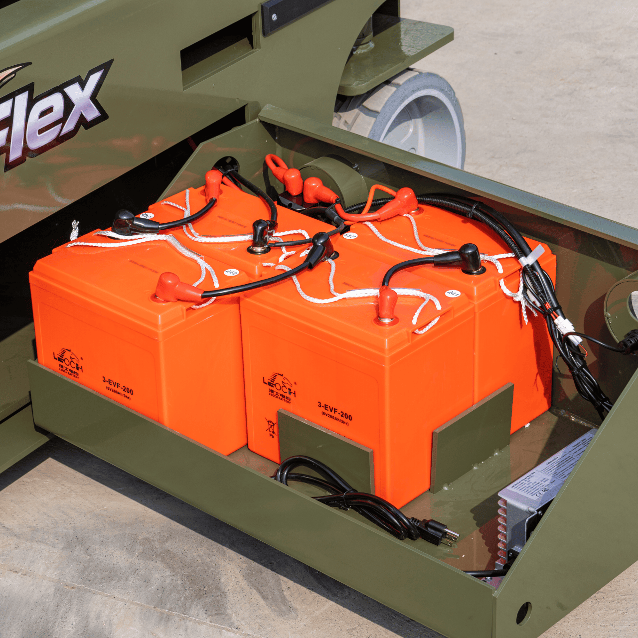 TYPHON xFlex-4046EW Electric Wheel Scissor Lift 2.6 Ton operating weight and 40ft platform height with 705lbs Load Capacity