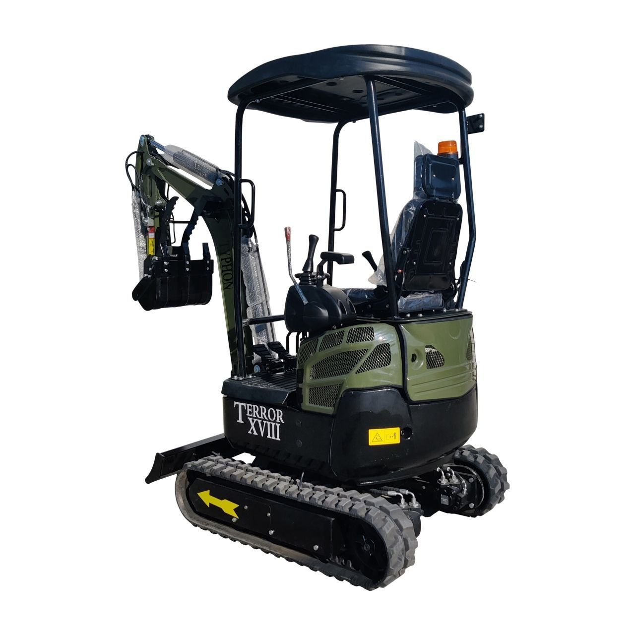 2025 4000 lb Typhon Terror XVIII Mini Excavator Rubber Track with Kubota Diesel Engine USA