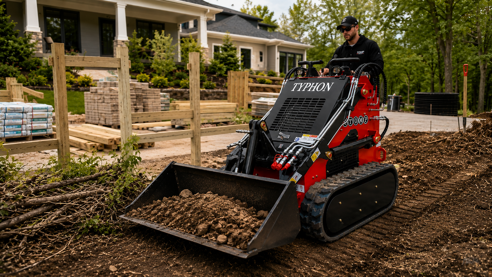 mini skid steer jobsite